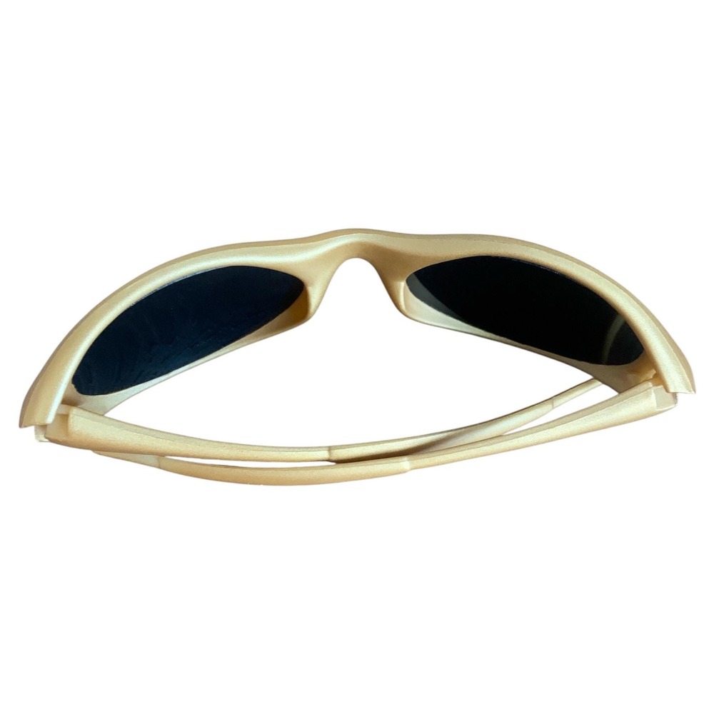 Unbranded Bug Eye Sunglasses Unisex OS Gold Excellent Y2K Cyber Rave Vintage - Picture 3 of 6